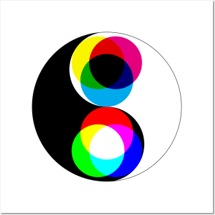 Color Yin and Yang Posters and Art